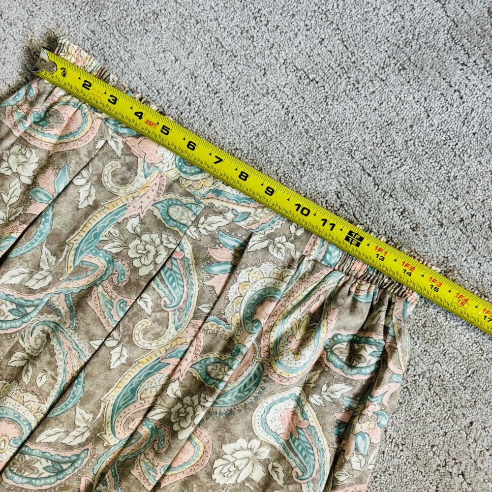 Vintage 80s Jantzen Paisley Neutral Cream Skirt - Picture 11 of 12